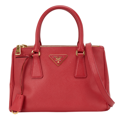 Small Galleria Top Handle, &pound;550, Handbags, Red, Leather, Front view